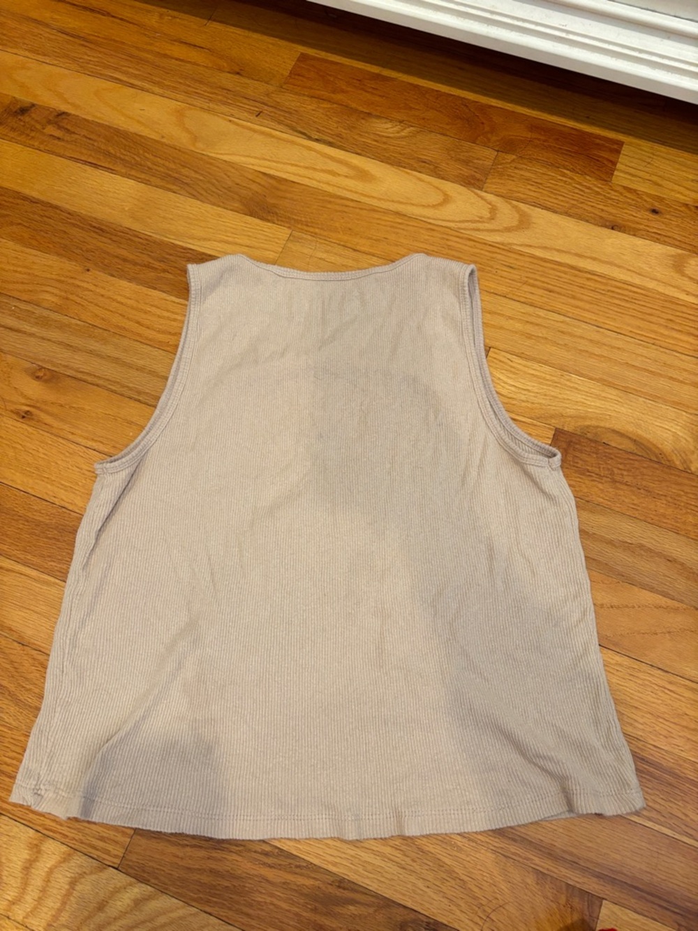 Target Beige Graphic Ribbed Tank Top - Picture 2 of 2